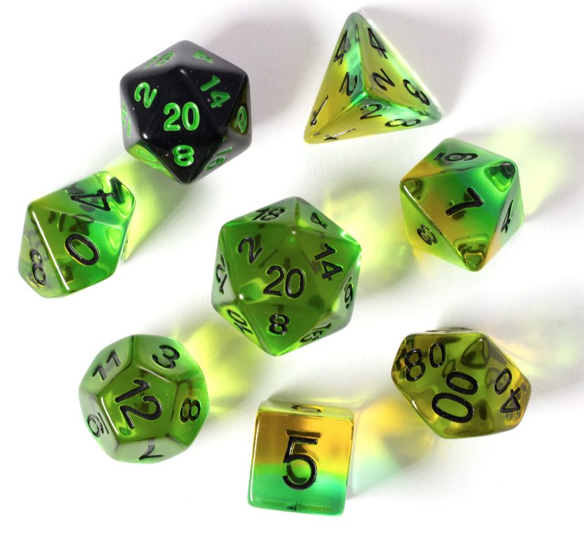 Sirius Dice: 7 Set Polyhedral Mojito (tube) SDZ0005-07